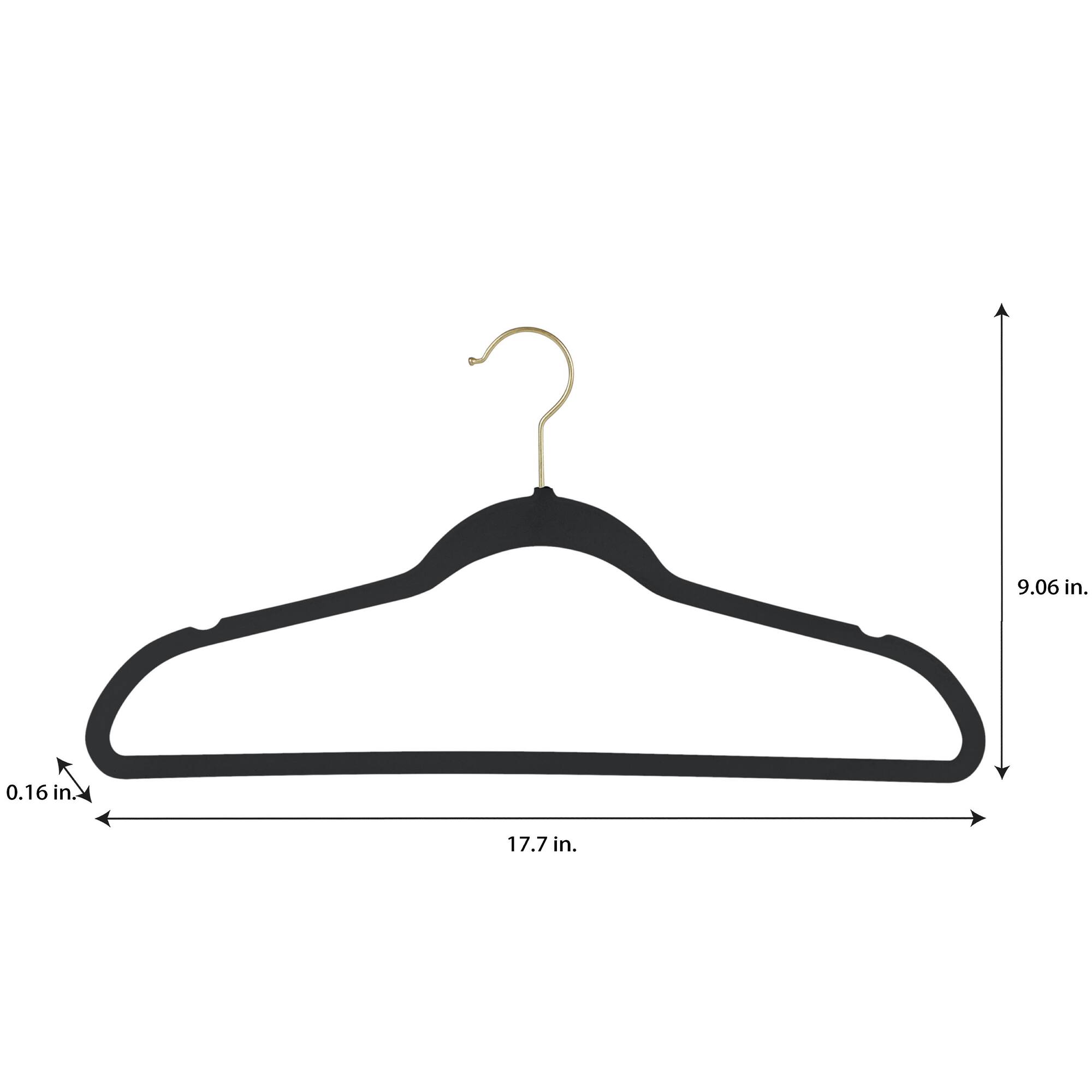 Simplify Slim Velvet Gold Hook Hangers